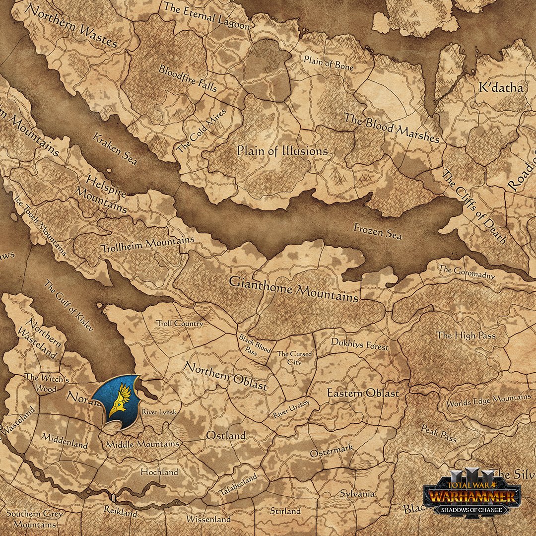 Total War: Warhammer 3 The Changeling start position in Realms of Chaos.
